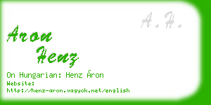 aron henz business card